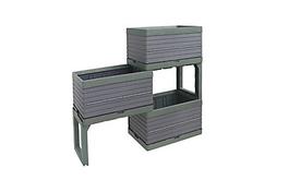 Verve Grey Rectangular Planter, Set offers at £38 in TradePoint