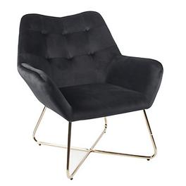 Turio Black Velvet effect Chair (H)865mm (W)750mm (D)800mm offers at £78 in TradePoint