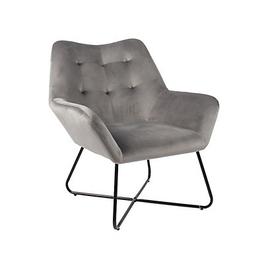 Turio Grey Velvet effect Chair (H)865mm (W)750mm (D)800mm offers at £78 in TradePoint