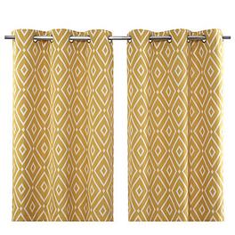 Awea Bright gold Bold geo Lined Eyelet Curtain (W)167cm (L)228cm, Pair offers at £25 in TradePoint