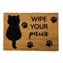 Black Cat paws Door mat, 57cm x 40cm offers at £5 in TradePoint