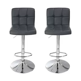 Cooke & Lewis Lagan Dark grey Adjustable Swivel Bar stool, Pack of 2 offers at £65 in TradePoint