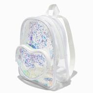 Claire's Club Transparent Shaker Heart White Mini Backpack offers at £15 in Claire's
