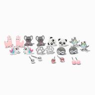 Adorable Animal Stud Earrings - Pink, 10 Pack offers at £5 in Claire's