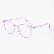 Solar Blue Light Reducing Round Clear Lens Frames - Violet offers at £5.6 in Claire's