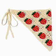Strawberry Print Crocheted Head Scarf offers at £6 in Claire's