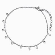 Silver-tone Cubic Zirconia Confetti Chain Anklet offers at £8.4 in Claire's
