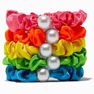 Claire's Club Neon Rainbow Pearl Scrunchies - 6 Pack offers at £2.4 in Claire's
