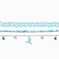 Claire's Club Mermaid Fimo Clay Disc Bead Choker Necklaces - 3 Pack offers at £4 in Claire's