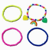 Claire's Club Rainbow Seed Bead Stretch Bracelets - 4 Pack offers at £3 in Claire's