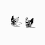 Sterling Silver Crystal French Bulldog Stud Earrings offers at £7 in Claire's