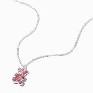 Pink Rhinestone Teddy Bear Pendant Necklace offers at £2.4 in Claire's