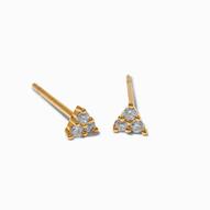 C LUXE by Claire's 18k Yellow Gold Plated Cubic Zirconia Triangle Stud Earrings offers at £5.6 in Claire's