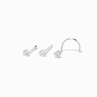 Sterling Silver Cubic Zirconia Nose Studs - 3 Pack offers at £7 in Claire's