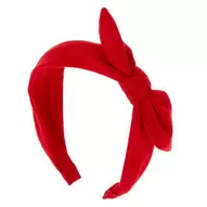 Jersey Solid Bow Headband - Red offers at £2.4 in Claire's