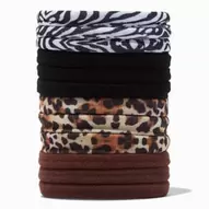 Animal Print Rolled Hair Ties - 12 Pack offers at £3 in Claire's