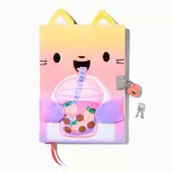 Rainbow Cat Boba Tea Plush Lock Diary offers at £5 in Claire's