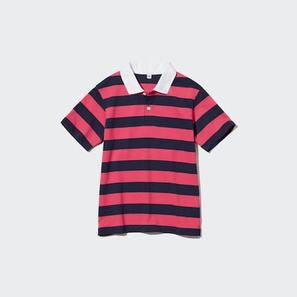 Kids DRY Piqué Striped Short Sleeved Polo Shirt offers at £7.9 in Uniqlo