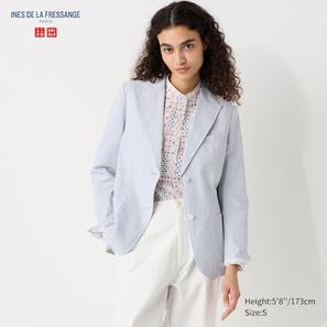 Cotton Linen Blend Blazer Jacket offers at £49.9 in Uniqlo
