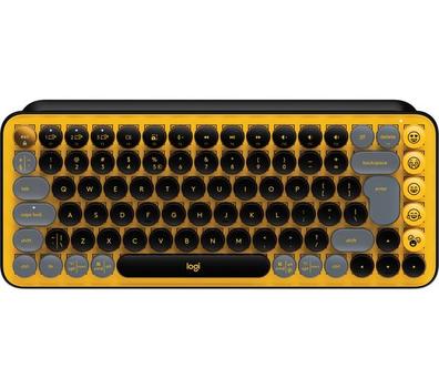 LOGITECH POP Keys Wireless Mechanical Keyboard - Blast Yellow offers at £69.97 in Currys