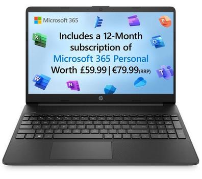 HP 15s-fq0501sa 15.6" Laptop - Intel® Pentium® Silver, 128 GB SSD, Black offers at £189 in Currys