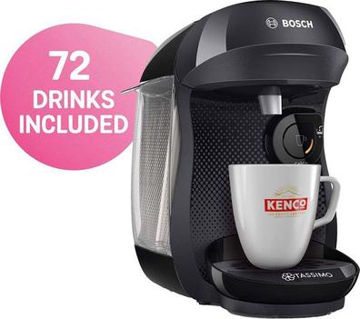 TASSIMO by Bosch Happy TAS1002GB7 Coffee Machine with Kenco & Cadbury drink starter bundle -  Black offers at £44.97 in Currys