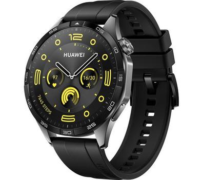 HUAWEI Watch GT 4 - Black, Rubber Strap, 46 mm offers at £195 in Currys
