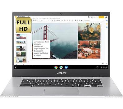 ASUS CX1 15.6" Chromebook - Intel® Celeron®, 128 GB eMMC, Silver offers at £328.97 in Currys