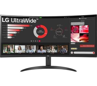 LG UltraWide 34WR50QC-B.AEK Quad HD 34" Curved VA LCD Monitor - Black offers at £299 in Currys