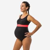 Romane 100 Women's Maternity Swimsuit 1-piece - Black Coral offers at £12.99 in Decathlon