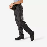 City Cycling Rain Overtrousers with Built-In Overshoes 100 - Black offers at £19.99 in Decathlon