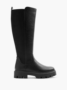Black Long Leg Black Boot with Elasticated Back offers at £54.99 in Deichmann