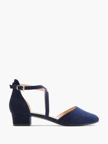Navy Ankle Strap Heeled Ballet Shoe offers at £24.99 in Deichmann