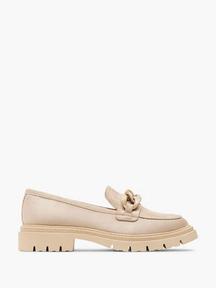 Taupe Faux Suede Chunky Loafer with Tortoise Shell Chain Detail offers at £29.99 in Deichmann