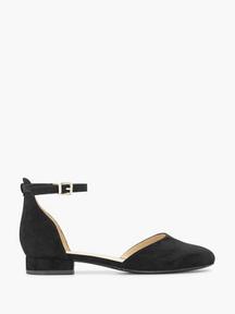Black Ankle Strap Ballerina Flats offers at £24.99 in Deichmann