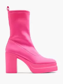 Barbie Collection Pink Stretch Platform Heeled Boot offers at £59.99 in Deichmann