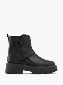 Black Chunky Double Buckled Ankle Boot offers at £49.99 in Deichmann