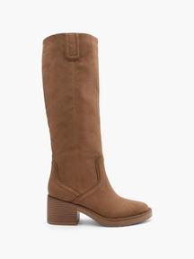 Brown Block Heeled Imi Suede Long Leg Boot offers at £54.99 in Deichmann