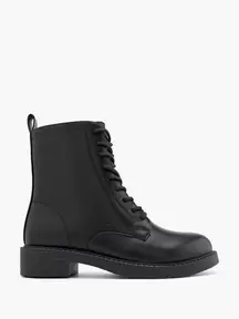 Black Classic Lace Up Biker Boot offers at £14.99 in Deichmann