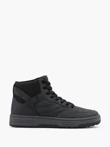 Men's Lace Up Hi Tops Trainers Black offers at £14.99 in Deichmann