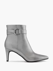 Silver High Heeled Pointed Toe Boot offers at £22.49 in Deichmann