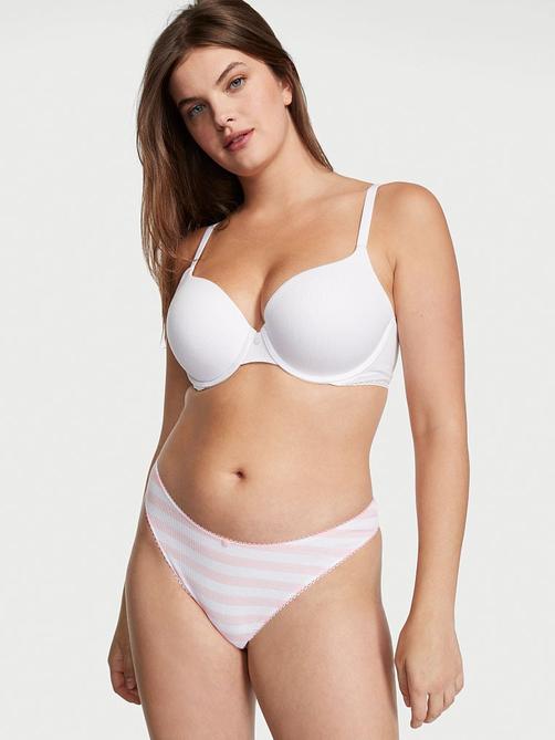 Ribbed Cotton High-Leg Scoop Thong Panty offers at £14.5 in Victoria's Secret