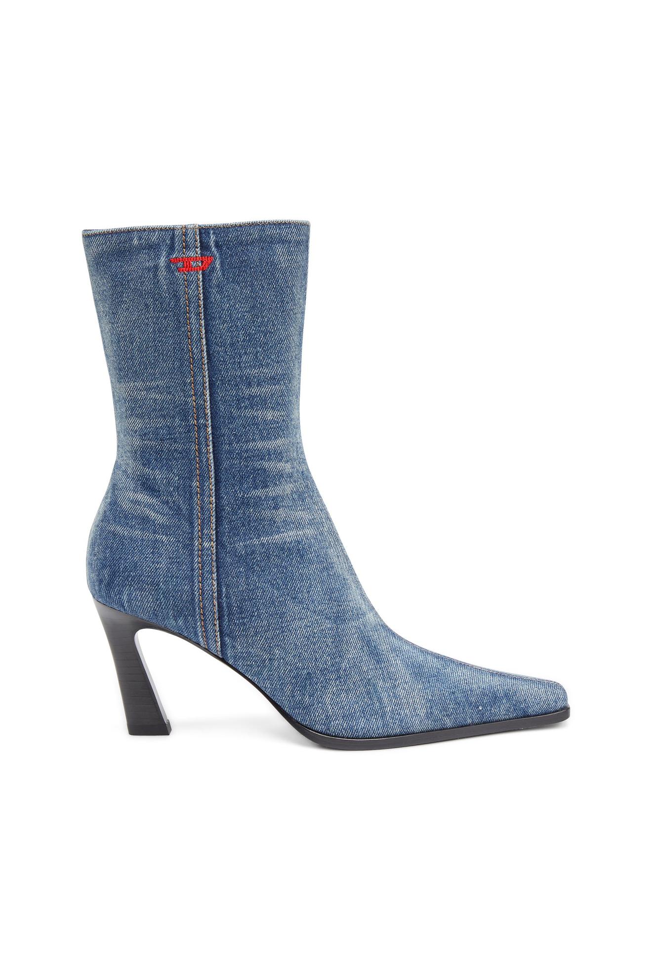 D-Allas Bt - Ankle boot in washed denim offers at £505 in Diesel