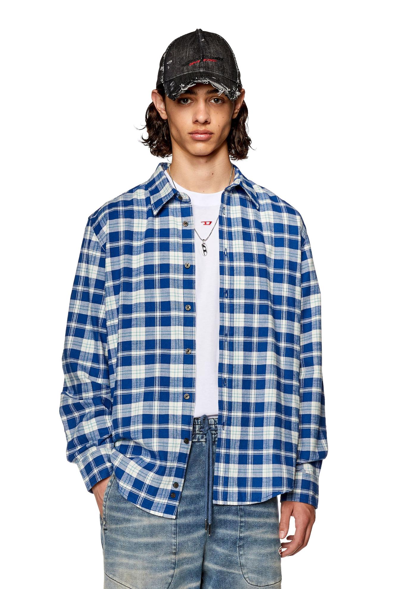 Shirt in checked flannel offers at £80 in Diesel