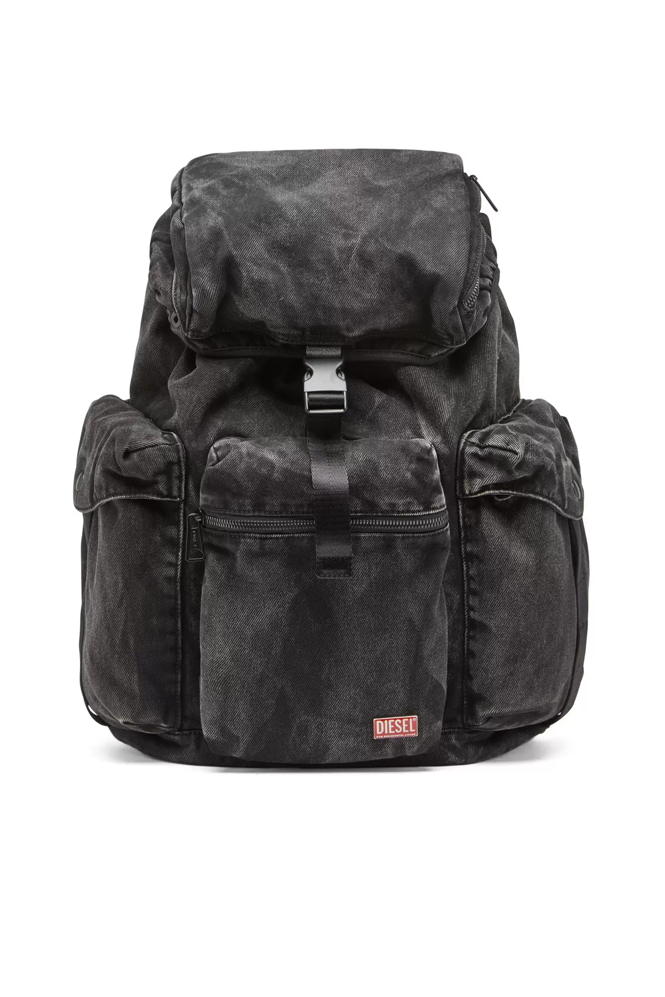 Utlt Backpack-Utility backpack in cloudy-effect denim offers at £282 in Diesel