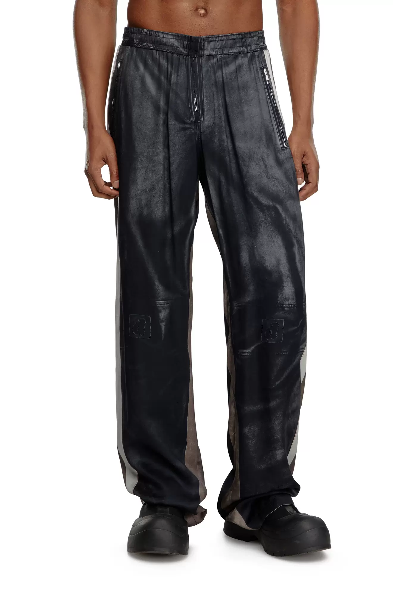 Viscose pants with leather-effect print offers at £150 in Diesel