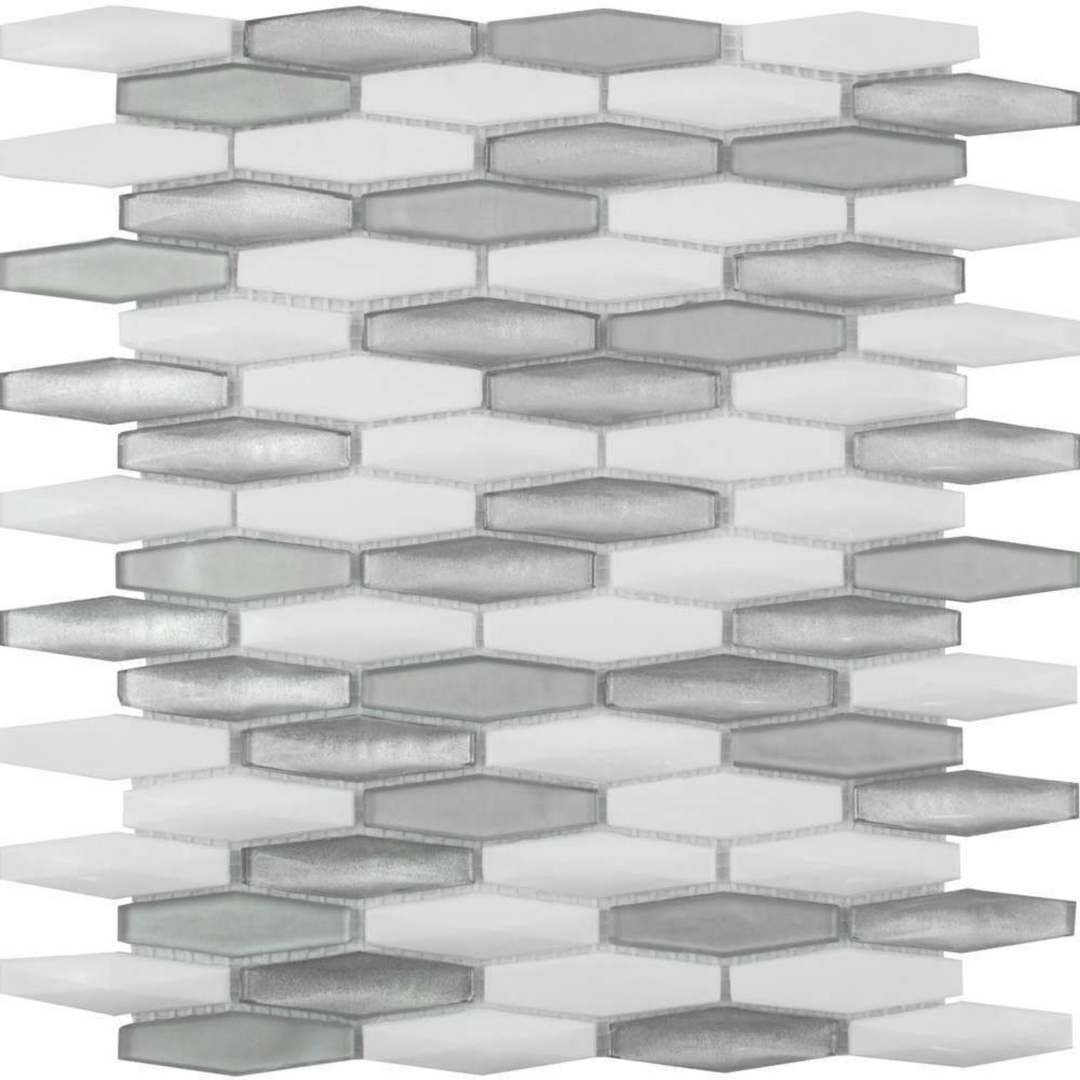 Lozenga Silver Luxe Mosaic Tiles offers at £8.95 in Walls and Floors