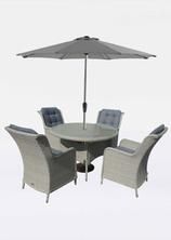 Chester Royal 4 Seat Outdoor Dining Set offers at £1499 in Dobbies Garden Centre