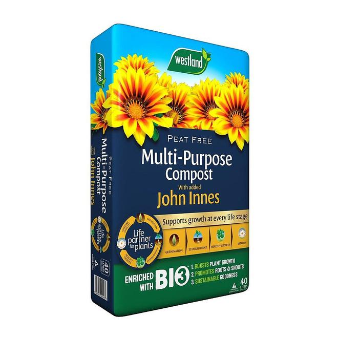 Westland Multi Purpose Peat Free Compost with John Innes 40L offers at £6.99 in Webbs
