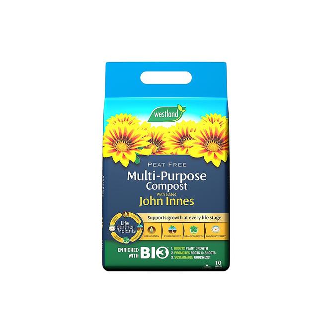 Westland Multi Purpose Compost with John Innes Pouch Peat Free 10L offers at £4.99 in Webbs